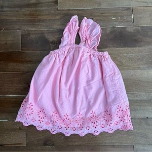 GAP FACTORY baby eyelet dress neon impulsive pink